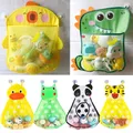 Baby Bath Toy Storage Bag Suction Cup Fixed Design Cute Cartoon Dinosaur Frog Animal Shape