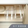 2pcs basket storage track board homemade pull out basket retractable track plastic accessories DIY