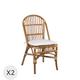 Set de 2 chaises en rotin marron