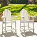 LUE BONA Outdoor Bar Stool Adirondack Chairs Bar Height Arm Chairs with Cup Holder for Balcony, Deck, or Patio（Set of 2）