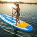 Horizon 9.9 ft. x 33 in. x 5 in. Blue Inflatable Stand Up Wide Paddle Board with Premium SUP Accessories