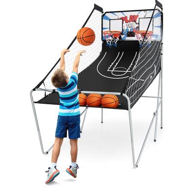 Foldable Dual Shot Basketball Arcade Game with Electronic Scoring System - 81.5" x 42.5" x 81"