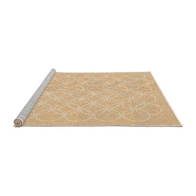 Ahgly Company Machine Washable Transitional Khaki Gold Area Rugs