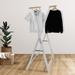 100% Solid Wood Folding Clothing Garment Rack with Two Hanging Rods - 20.5"W x 23"D x 60"H