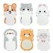 Wrapables Baby Animals Sticky Notes Adhesive Memo Notepads for Home Office Work (Set of 6)