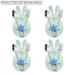 New Easter Bunny Head Sticky Flower Knife and Fork Bag Bunny Head Tableware Set 4 Pieces Set in Three Colors