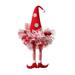 Sunisery Christmas Wreath for Front Door Letter Ribbon Elf Leg Wreath Home Wall Decorations Artificial Decorative Xmas Garland