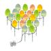 Dengmore Easter Decorations Easter Eggs String Lights with Stake Ground Insert Outdoor Light Impervious Battery Outdoor Floor Lamp Yard Stake for Outdoor Pathway Lawn Spring Decor