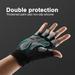 Kaesi 1 Pair Workout Gloves Half Finger Palm Protection Nylon Breathable Exercise Gloves Gym Gloves for Fitness Grey