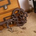 key holder Decorative Wall Mounted Key Holder Rustic Cast Iron Key Rack Clothes Hanger with 4 Hooks