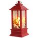 LADAEN Christmas Warm LED Night Lights Vintage Christmas Festive Night Lights for Table Mantel Fireplace Decor Small Red Santa