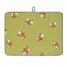 Anyway.go Dish Drying Mat for Kitchen Counter Absorbent Reversible Dish Drying Pad Coffee Cup Drainer Mat 24 x 18 Inch Cute Floral