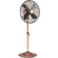 Pedestal Standing Fan 3 Speed Oscillating Fan With Adjustable Height Brushed Copper Antique Fan 16 Inches