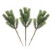 Artificial Xmas Leaf 3pcs Christmas Simulated Leaves Fake Flower Leaves for Home Office Restaurant Decor (Small Pine Leaf Branch Green)