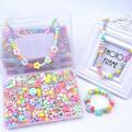 beads toy 1 Set DIY Loose Beads Toy Girls Beads Toy Handmade Beads DIY Necklace Bracelet Jewelry Accessories (24 Grids About 450pcs)