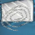 DIY Long Chain 1pc DIY Long Chain Stainless Steel Paperclip Interlocking Chain Necklace Link Chain Bag Chian (4.4mm Width)