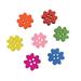 wooden buttons 100Pcs DIY Wooden Buttons Creative Chromatic Four-leaf Flower Pattern Buttons Two Holes Buttons for Sewing Scrapbooking Hand-painted Shoes Hats