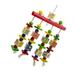 Parrot Chewing Toy Parrot Blocks Shape Chewing Toy Letters Tearing Toy Wooden Parrot Biting String Parrot Cage Accessories for Medium Lage Parrot