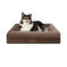 SheSpire Large Dog Bed Brown Orthopedic Dog Bed Waterproof Dog Bed with Removable Cover 4-Sides Removable Bolster Dog Soft Sofa Bed with Nonskid Bottom Washable Dog Beds for Large Dogs