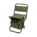 BELLZELY Outdoors and Sports Clearance Outdoor Folding Chair With Cooler Bag Compact Fishing Stool Fishing Chair With Double Oxford Cloth Cooler Bag For Fishing/Beach/Camping/Family/Outing