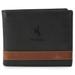 Men's Fossil Black Wyoming Cowboys Quinn Flip ID Bifold Wallet