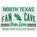 North Texas Mean Green 34" x 24" Fan Cave Sign