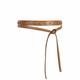 Women's Skinny Brown Leather Belt With Studs Large Juan-Jo