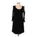 Nina Leonard Casual Dress: Black Dresses - Women's Size Large