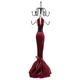 Jewelry Stand Mannequin Jewelry Holder, Chic Jewelry Display Stand, Mannequin Dress Earrings Necklace Storage, Jewelry Hanger for Women Girls Ladies/Claret Jewelry Necklace Organizer