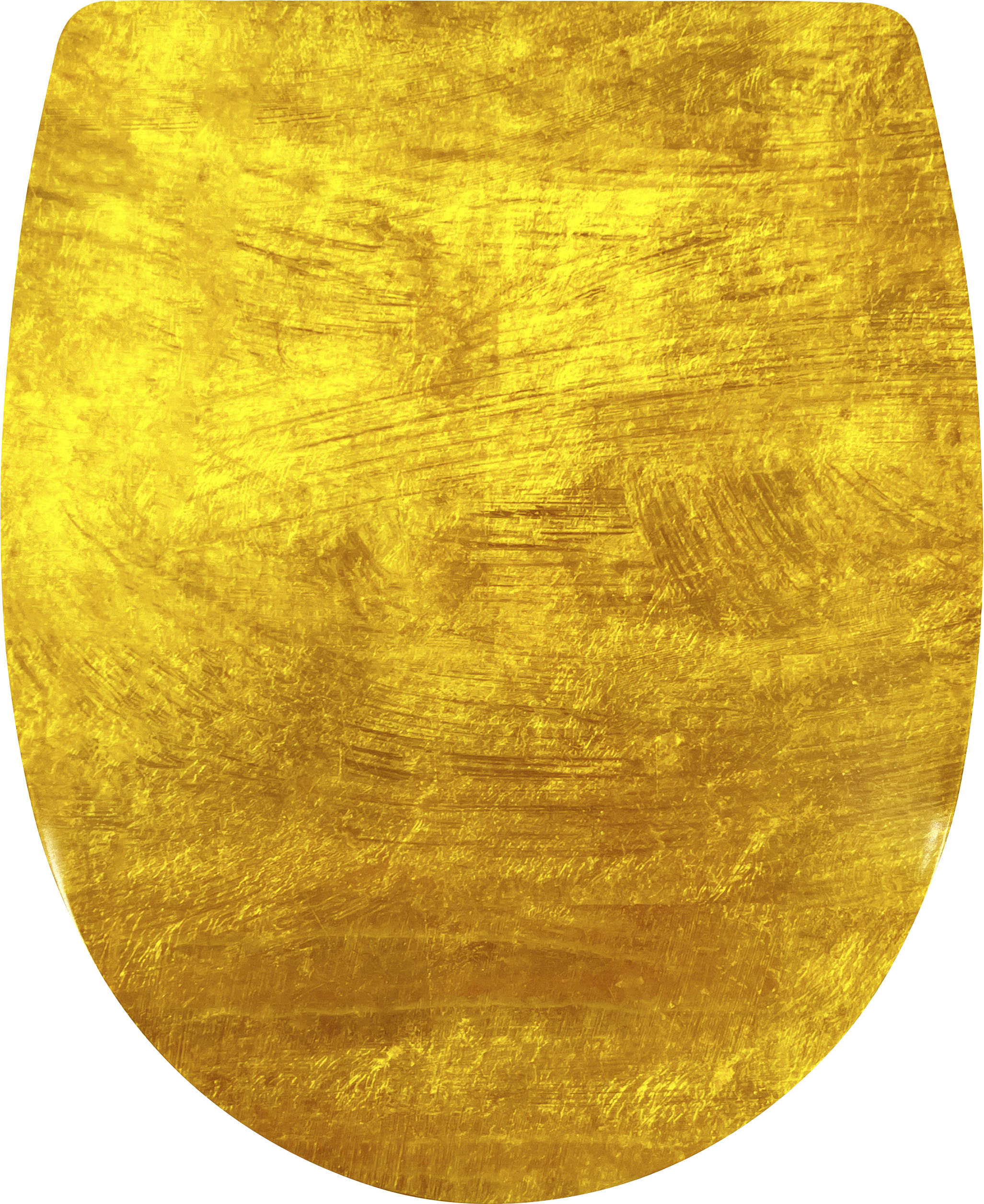 WC-Sitz ADOB "Gold", weiß (gold, weiß), B:36cm L:45,5cm, Thermoplast, WC-Sitze, mit Absenkautomatik, zur Reinigung abnehmbar