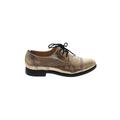 Cole Haan Flats: Oxfords Chunky Heel Casual Gold Shoes - Women's Size 7 - Round Toe