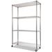 "Alera Complete 4-Shelf Silver Wire Unit w/Casters, 48 x 18 x 72, ALESW604818SR | by CleanltSupply.com"