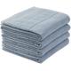 Handtuch SCHIESSER "Turin im 4er Set aus 100% Baumwolle" Handtücher (Packung) Gr. B/L: 50 cm x 100 cm (4 St.), blau (rauchblau) Handtücher