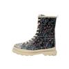 Stiefelette DOGO "Gisele Red Fox Damen Stiefel / Female", Damen, Gr. 40, Normalschaft, blau (blau, grau), Lederimitat, Schuhe, Vegan