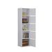 Latitude Run® 4-Shelf, 4-Door Bookcase In Wood in White | 59.1" H x 15.9" W x 11.8" D | Wayfair DEE88768EC65446FA1CC103EC88B7344