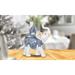 Bungalow Rose 9"H Blue & White Thai Buddha Sitting on Elephant Figurine Unique Gifts Resin in Blue/White | 9 H x 5.5 W x 4.5 D in | Wayfair