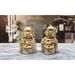 Bungalow Rose 2-PC Miniature Maitreya Buddha Gold & Silver 4"H Figurine Unique Gifts Resin in Yellow | 4 H x 2.75 W x 2.5 D in | Wayfair