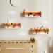 Ebern Designs Cavana Metal Floating Shelf, Wall Shelf w/ Acrylic Panels, Wall Mounted Shelves Metal in Orange | 5.51 H x 15.4 W x 5.51 D in | Wayfair