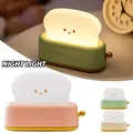 Veilleuse LED Rechargeable par USB Veilleuse Créative Minuterie Lampe de Sommeil Mignonne Lampe