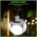 Lampe LED Solaire Portable Rechargeable par USB Pliable Étanche pour Jardin Camping Torche