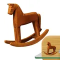 Ornement de bureau cheval en bois fait à la main artisanat en bois bricolage cheval à bascule
