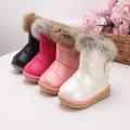 JGSBathroom WKITO-Bottes de neige en coton pour enfants bottes en caoutchouc pour tout-petits