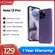 TWAV-Smartphone Note 13 Pro Android 13 6.6 HD + Taux de rafraîchissement 90Hz 16 Go 8 Go 256