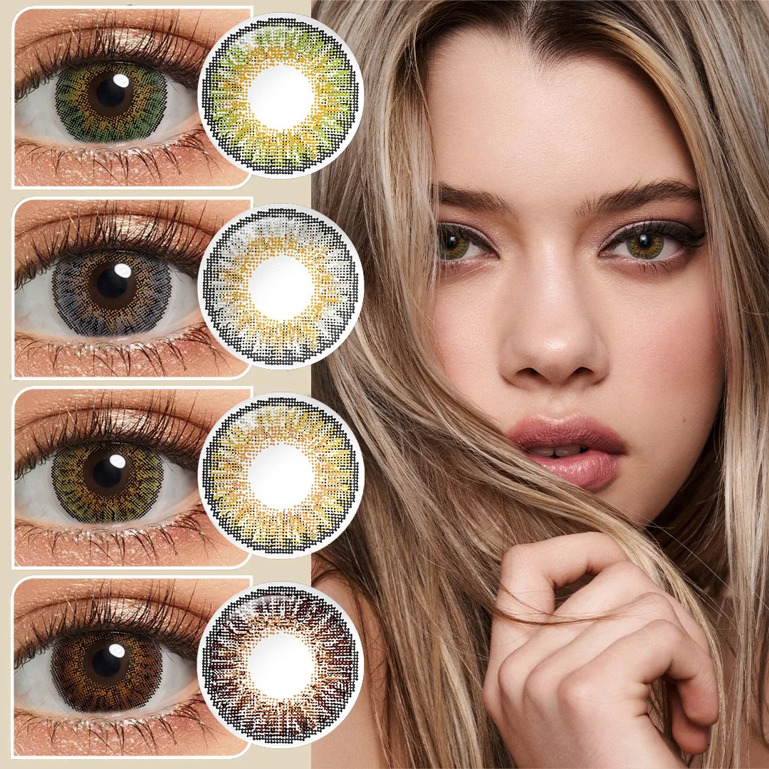 Magister Star Contacts colorés pour les yeux Lentilles de contact de couleur Lentilles de contact marron Beauté Pupilentes Lentilles de contact cosmétiques pour les yeux