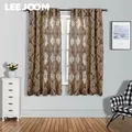 LEEJOOM – rideaux Jacquard semi-ombragés 1 pièce paravent de panneau de fenêtre rideaux bruns