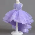 Robe de soirée longue à paillettes pour enfants robes de Rhpour jeunes filles fête Junina