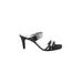 Liberty Love Heels: Slide Stilleto Cocktail Party Black Solid Shoes - Women's Size 9 - Open Toe