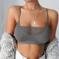 Soutien-gorge sexy en dentelle pour femmes bretelles fines push-up bustier tubulaire lingerie