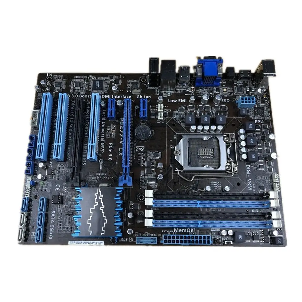 P8Z77-V LX carte mère de bureau LGA 1155 DDR3 i3 i5 22/32nm CPU USB3.0 32GB SATA3 VGA HDMI Z77 carte mère cartes PC