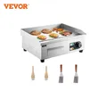 VEVOR Plancha Professionnelle Électrique 455 x 400 x 210 mm Plancha de Cuisson 2500 W Plaque